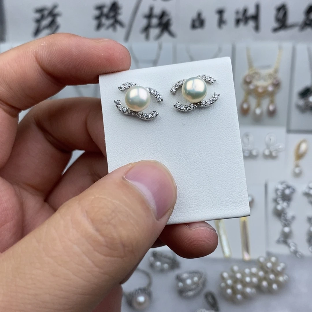 未镶嵌淡水珍珠耳饰