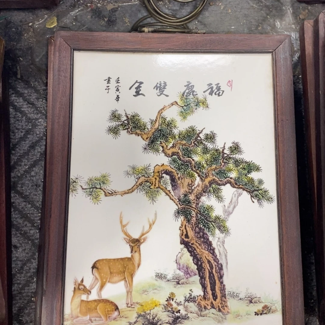 瓷片37*28*1景德镇瓷板画柴窑烧制