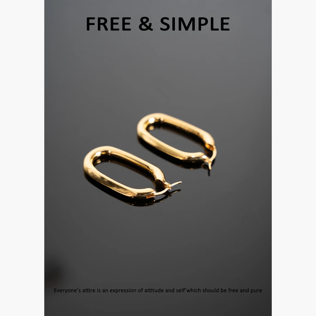 非金属树脂耳饰 Free&Simple-‘’光面‘时尚欧美感单品耳环-AL0226