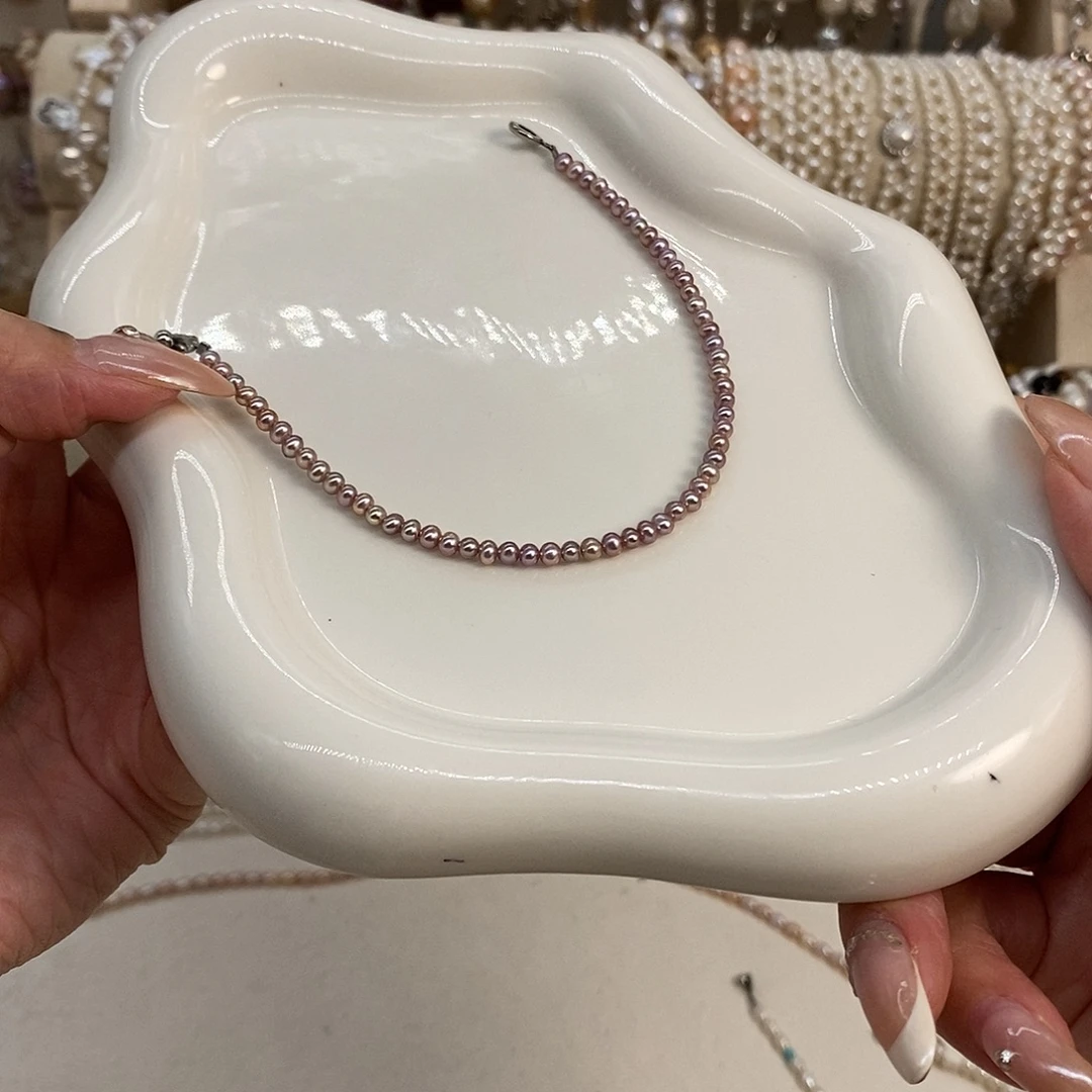 淡水珍珠颈饰银S925镶嵌