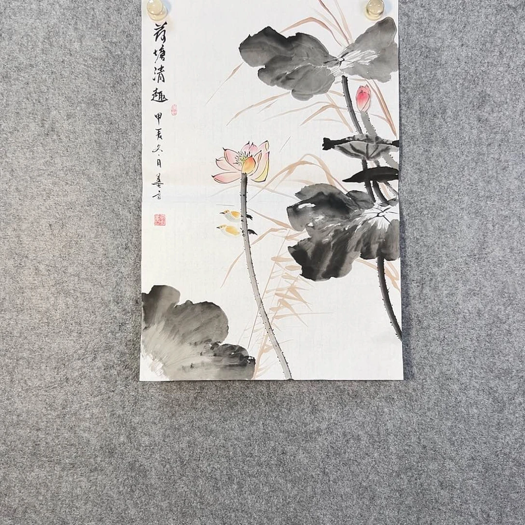 国画190 花鸟和蝴蝶都在等待它飞