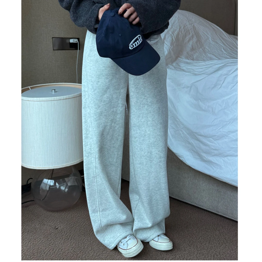 【CoruumNema】2025年早秋新款松紧腰加厚下脚抽绳卫裤180950