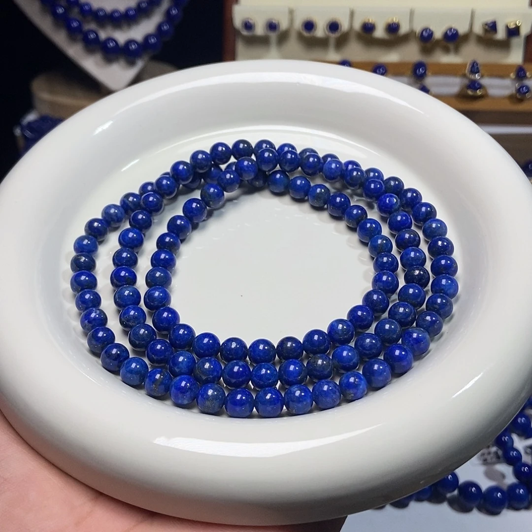青金石未镶嵌下播福利 天然 精品 108佛珠6.6+