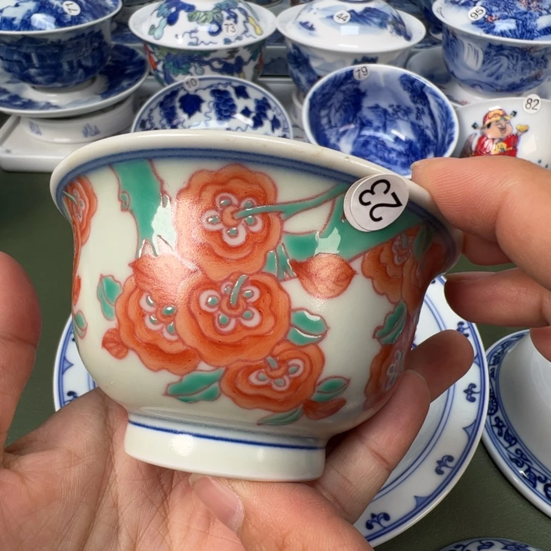 陶瓷景德镇纯手工纯手绘茶具木木23