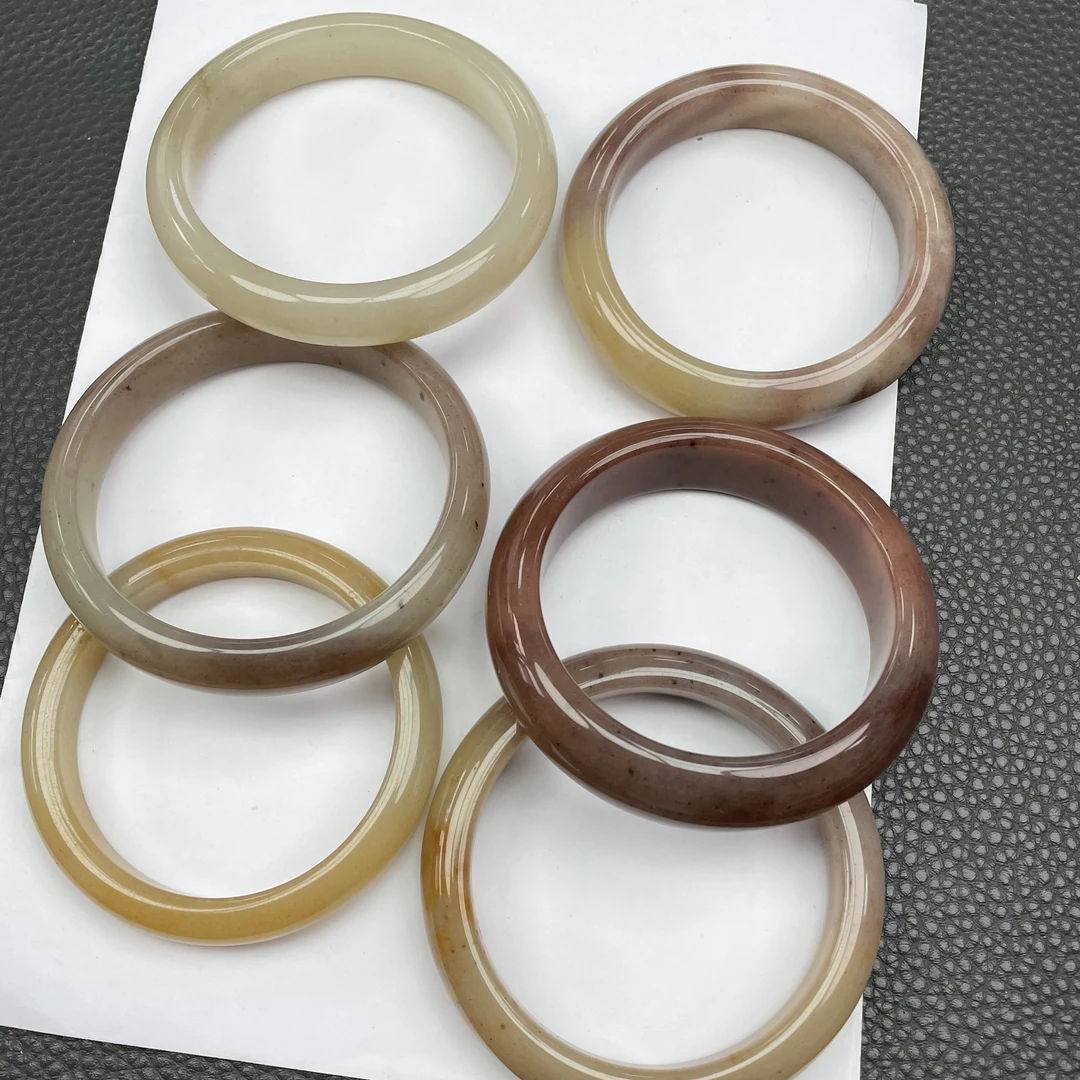 533密玉黄紫天然玉镯（拍一发一多样性发货）