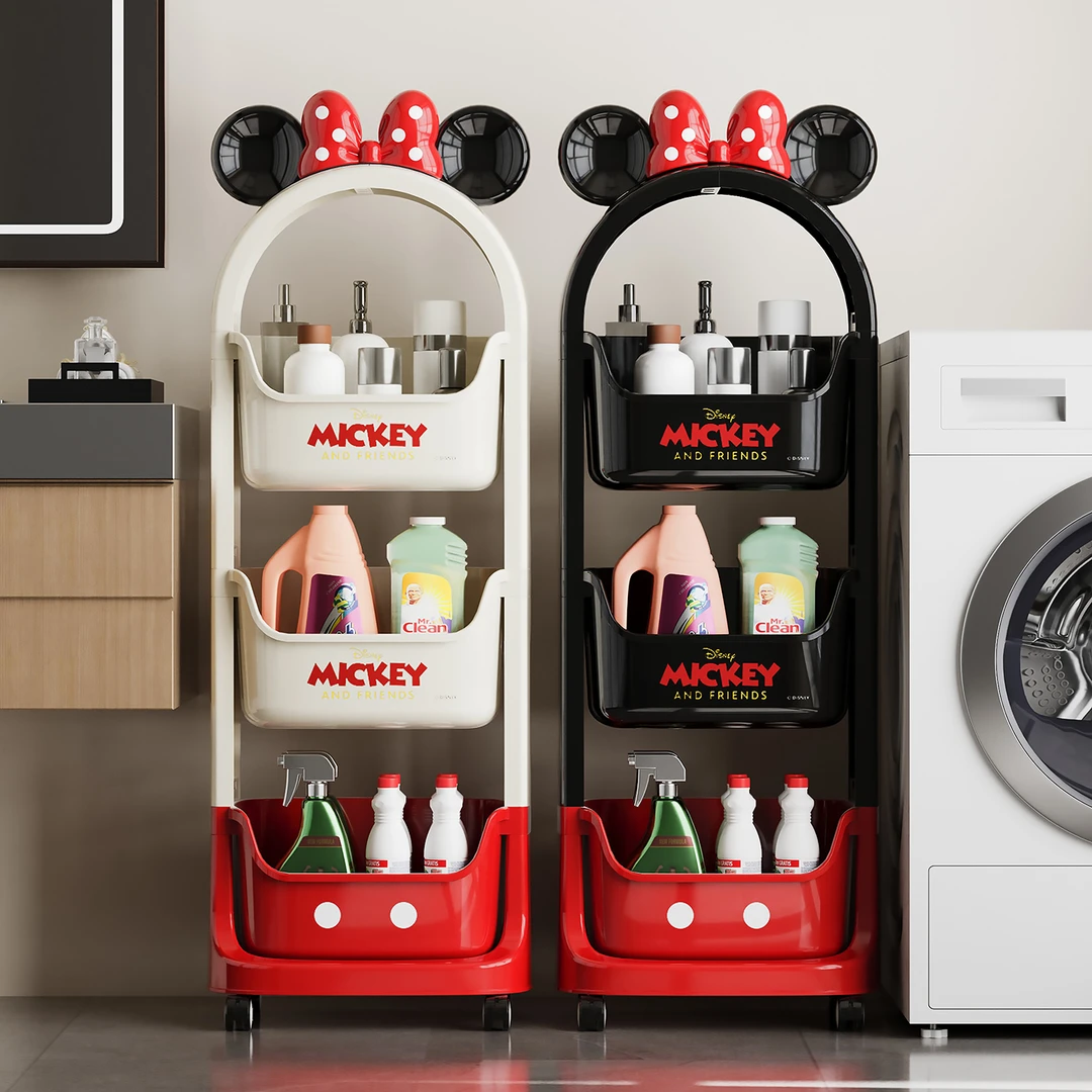 阳台滚筒洗衣机置物架侧边落地式洗衣液收纳架多功能夹缝储物架子