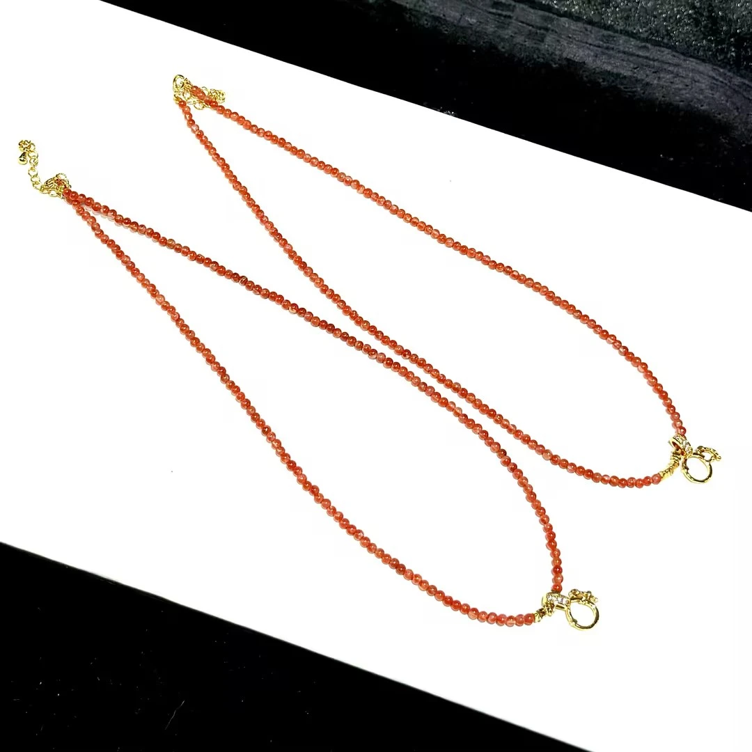 【ZY】南红玛瑙DIY项链-约2mm（多样性发其一）