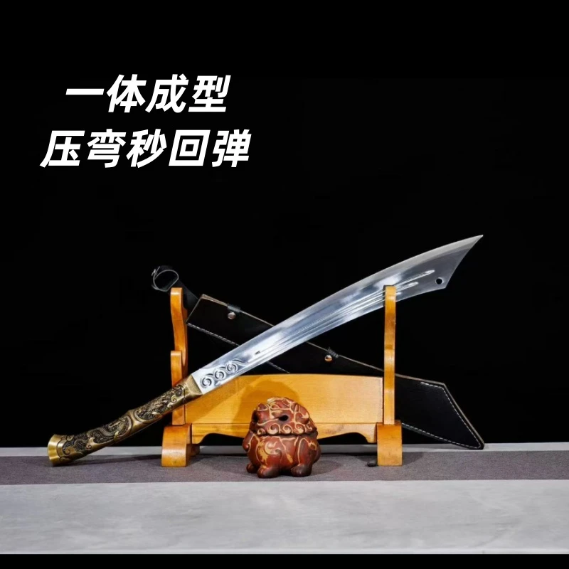 一体成型高锰钢户外唐横绣春刀龙泉刀剑车载防身冷兵器摆件未开刃
