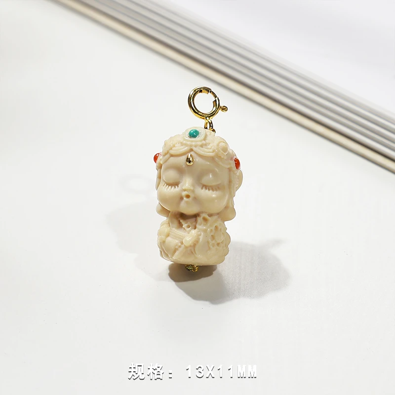 猛犸牙绿度母吊坠