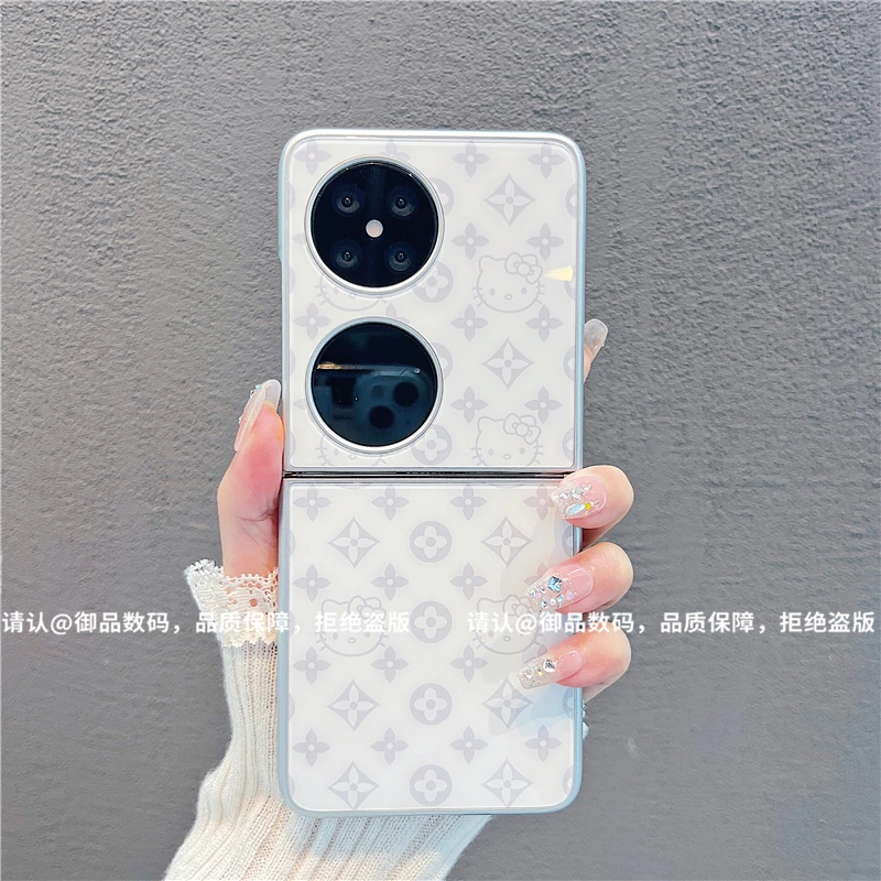 金属折叠玻璃壳适用华为pocket系列/小米mixflip/三星zflip手机壳