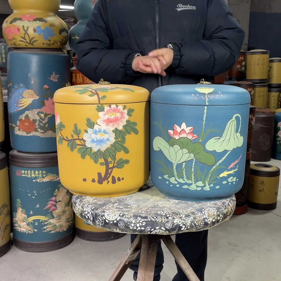 宜兴原矿紫砂茶叶罐