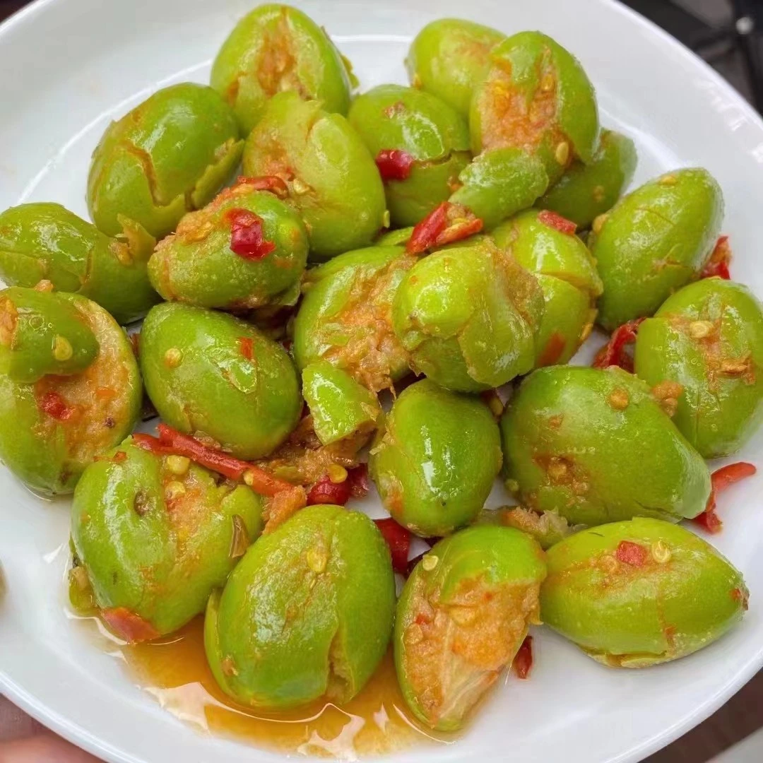 茂名高州特产黄榄新鲜现做椿橄榄孕妇正宗零食水果开胃盐津咸辣菜
