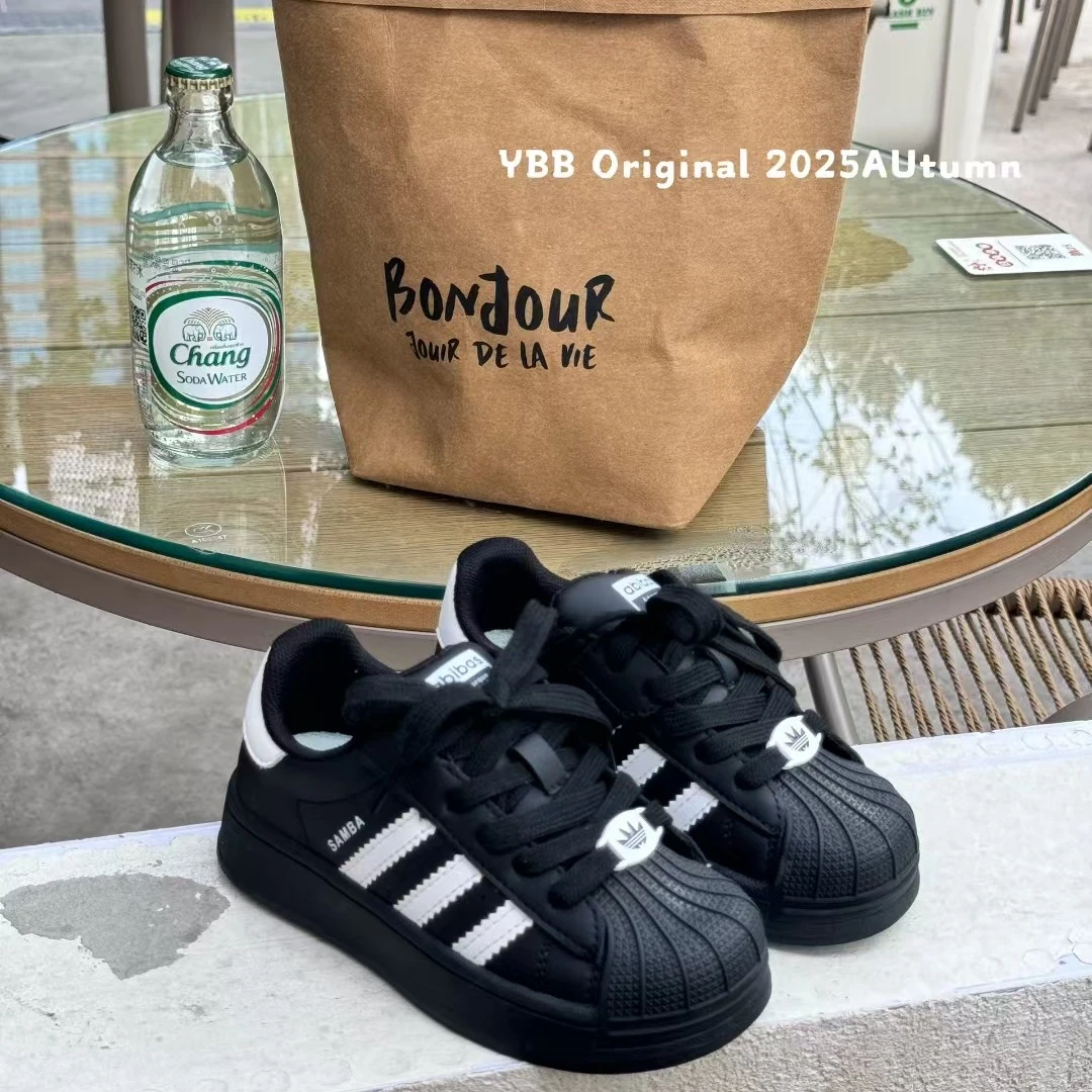 新款黑贝时尚潮男女童板鞋女鞋百搭防滑耐磨