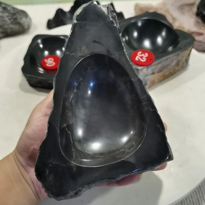 灵璧原石砚台摆件