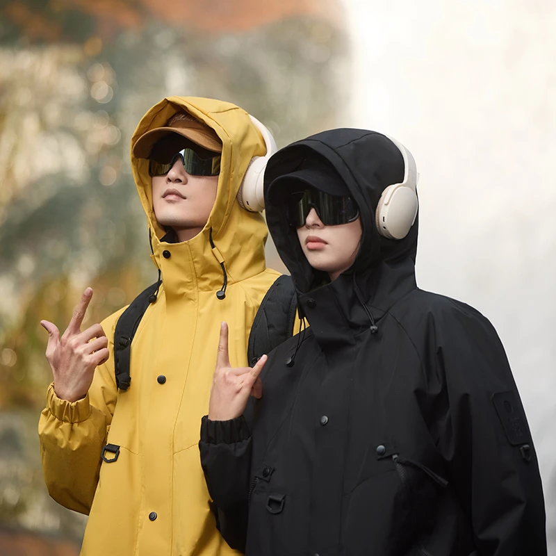 春季新款冲锋衣外套男装情侣百搭休闲宽松出行外套防风夹克