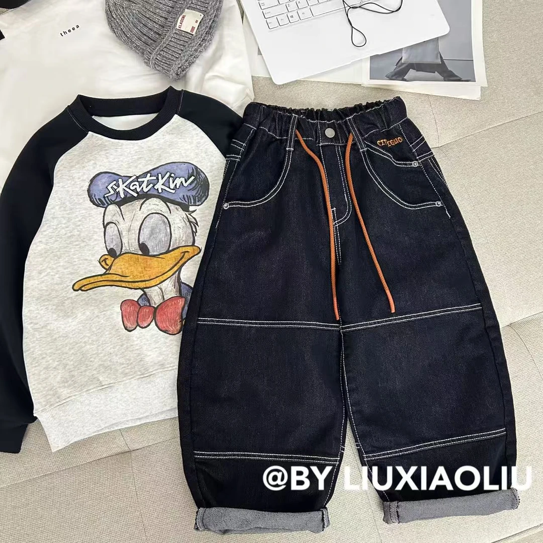 杭州六小六正版BY LIUXIAOLIU秋季儿童牛仔裤17470