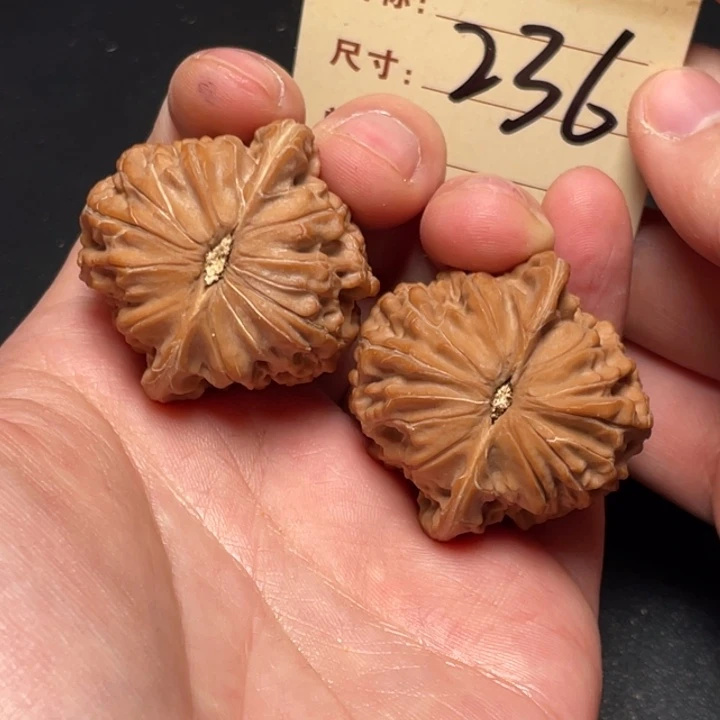 文玩核桃把件磨盘39尺全品白茬236