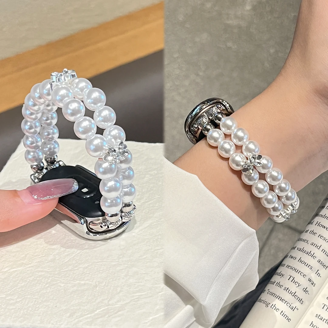 适用小米手环10表带手表9昣株花朵8腕带7nfc陶瓷版手链6女款5夏JY