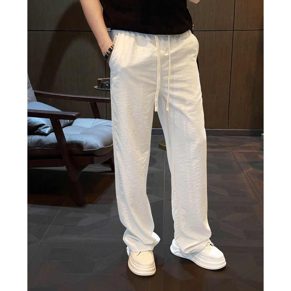 【丝滑冰凉 山本柔肌理感】夏季男士高品质纯色百搭薄款直筒休闲裤