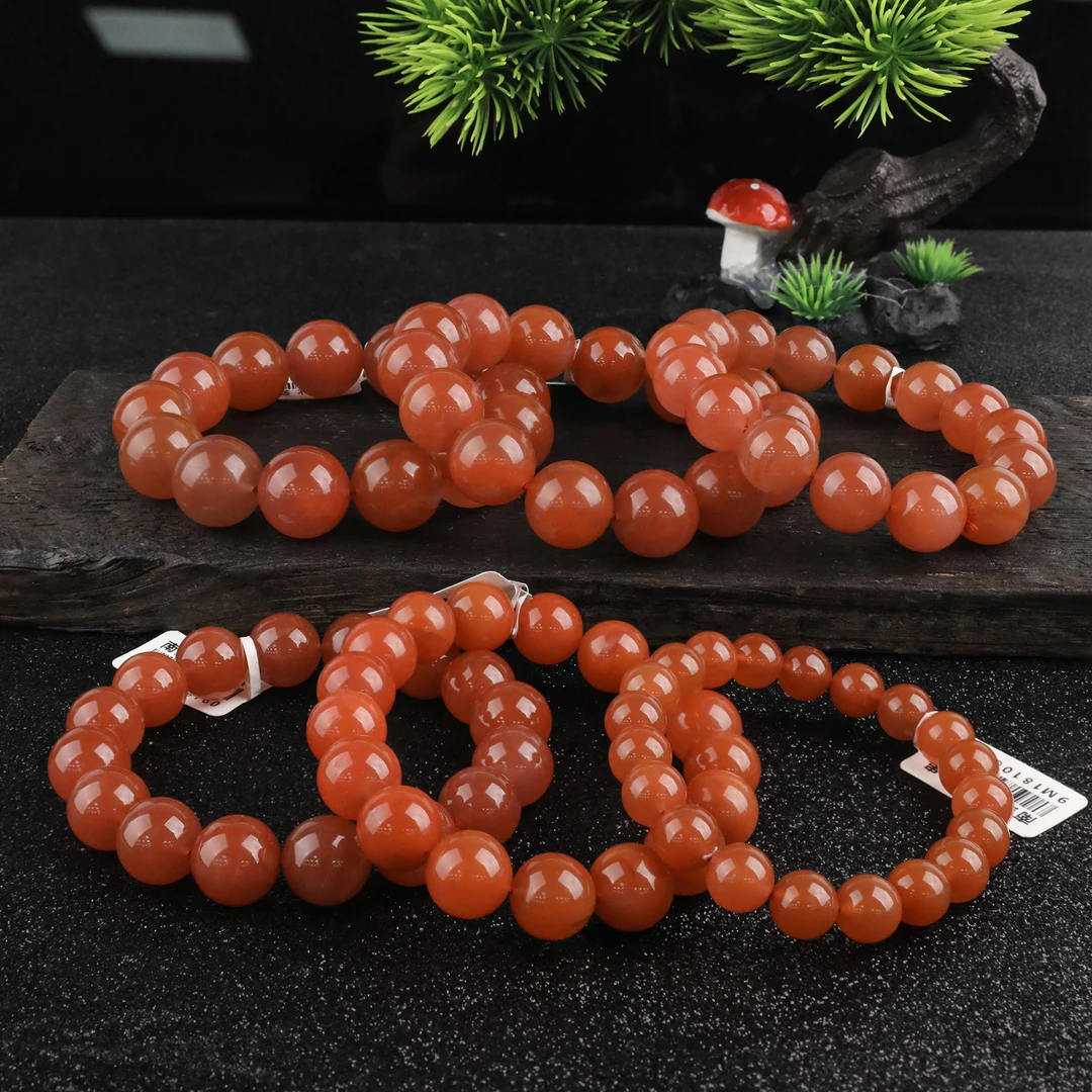 BL1 保山南红珠串圆珠单圈