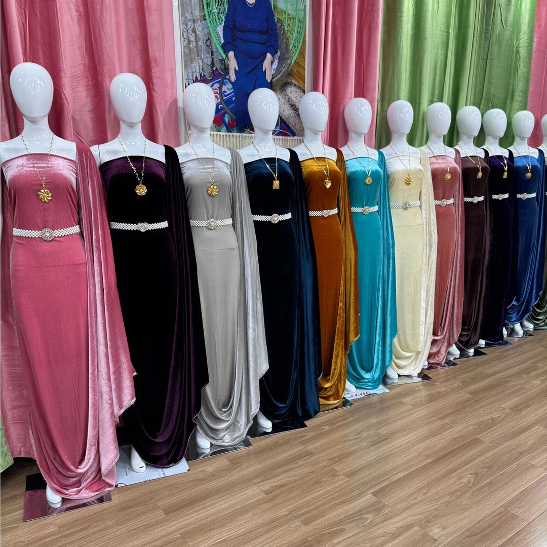 【PARLAMET】D-1柔软丝绒纯色连衣裙面料سۇجۇ يىپەك دۇخاۋىسى