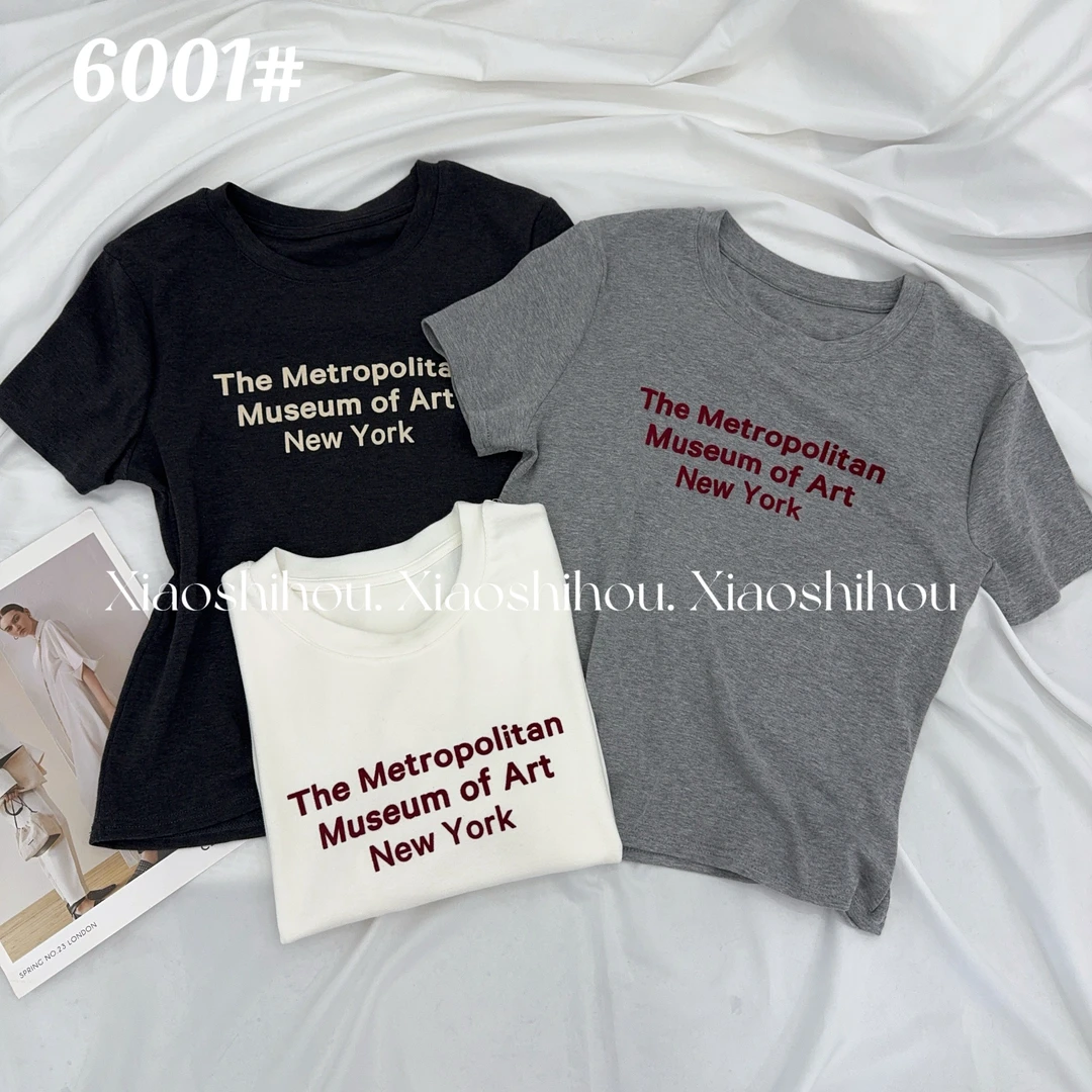 小时候女装店英文t恤6001