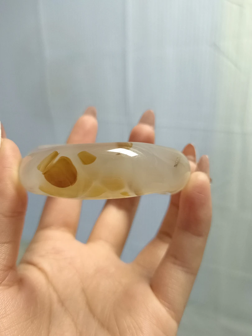 天然飘花粉色花瓣意境玛瑙韩版方镯公主镯