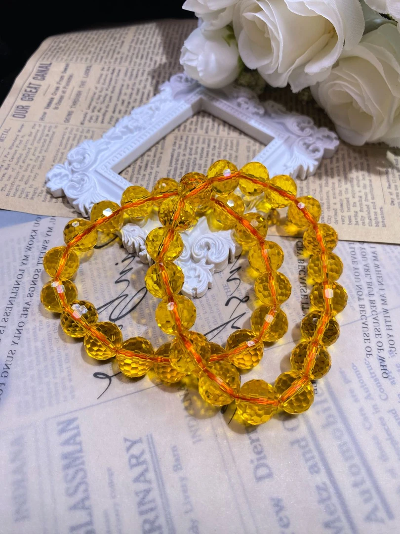 黄色12mm手串发一条C75