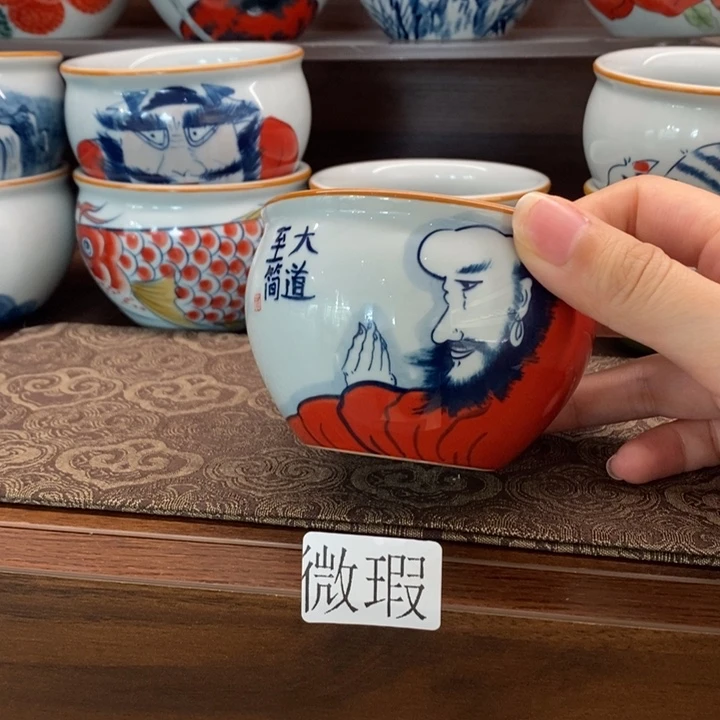 釉下老陶泥手工绘制