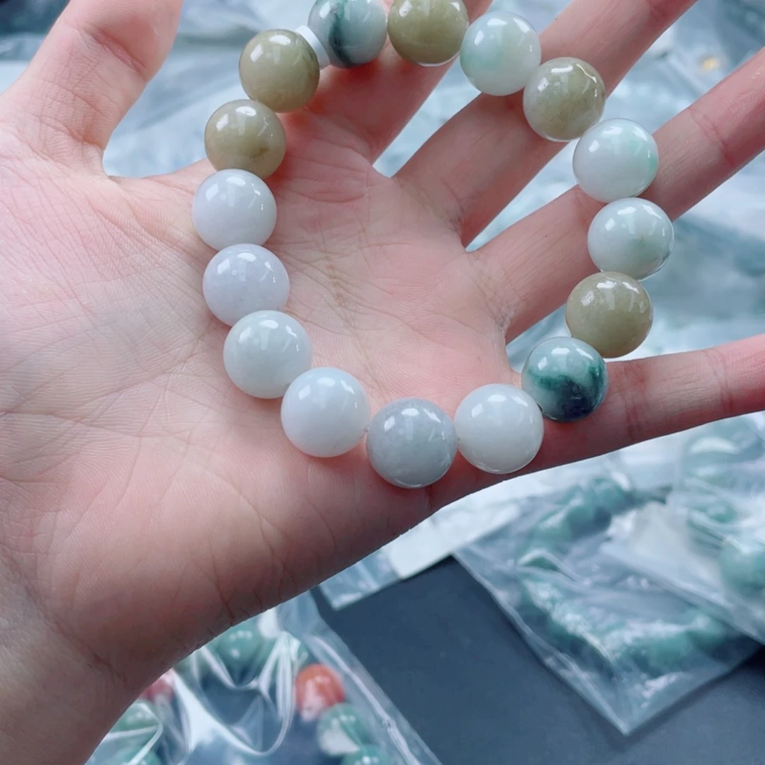 未镶嵌戒指翡翠珠串13.5