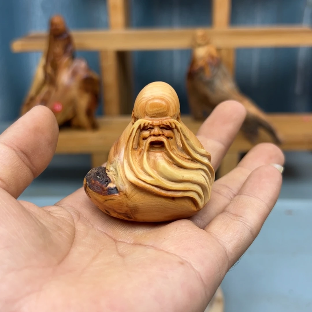 番***蛋木崖柏木摆件手把件