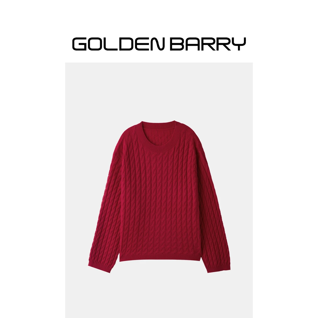 GOLDENBARRY|243099温柔风绞花羊绒衫
