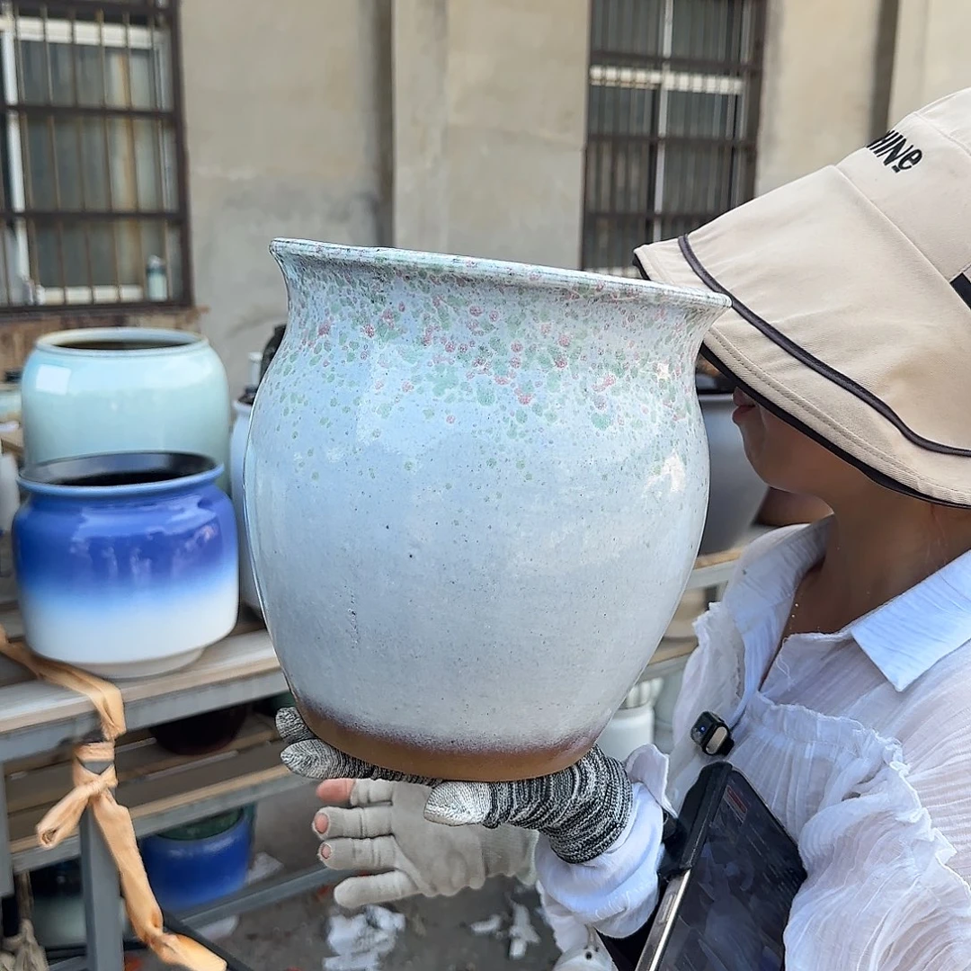 紫砂花盆王嫂花盆0710-五大花高23口21