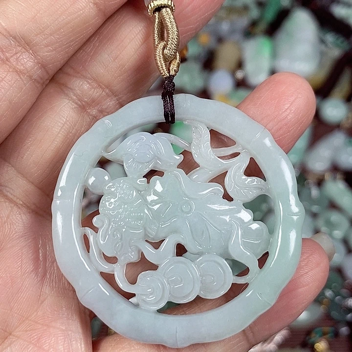 翡翠未镶嵌颈饰天然A货翡翠玉配证书