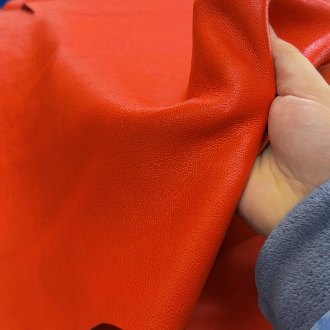 皮革001橙色植鞣皮