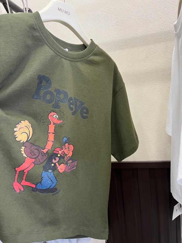 2025  春夏 大力水手绿色短袖 100-140