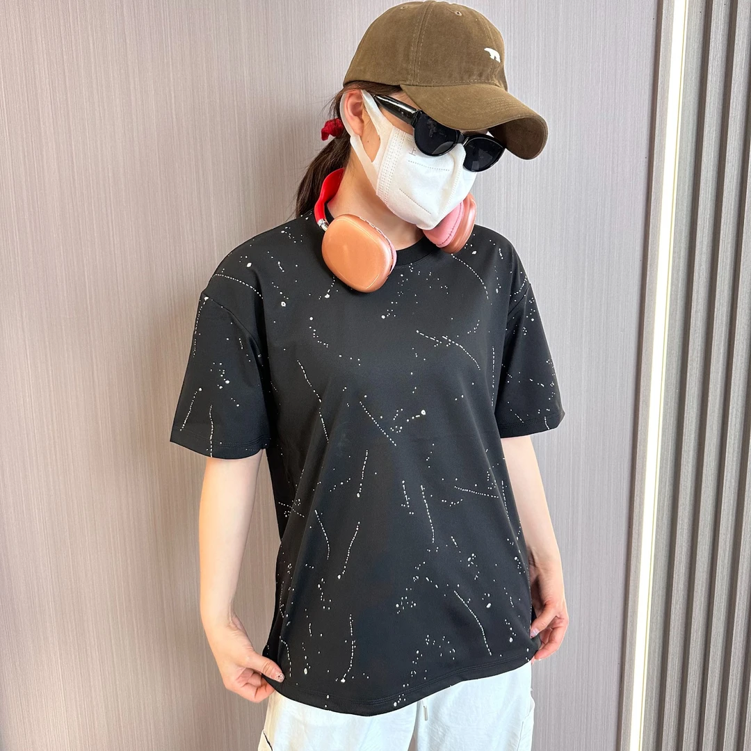 情侣款满天星圆领半袖打底衫