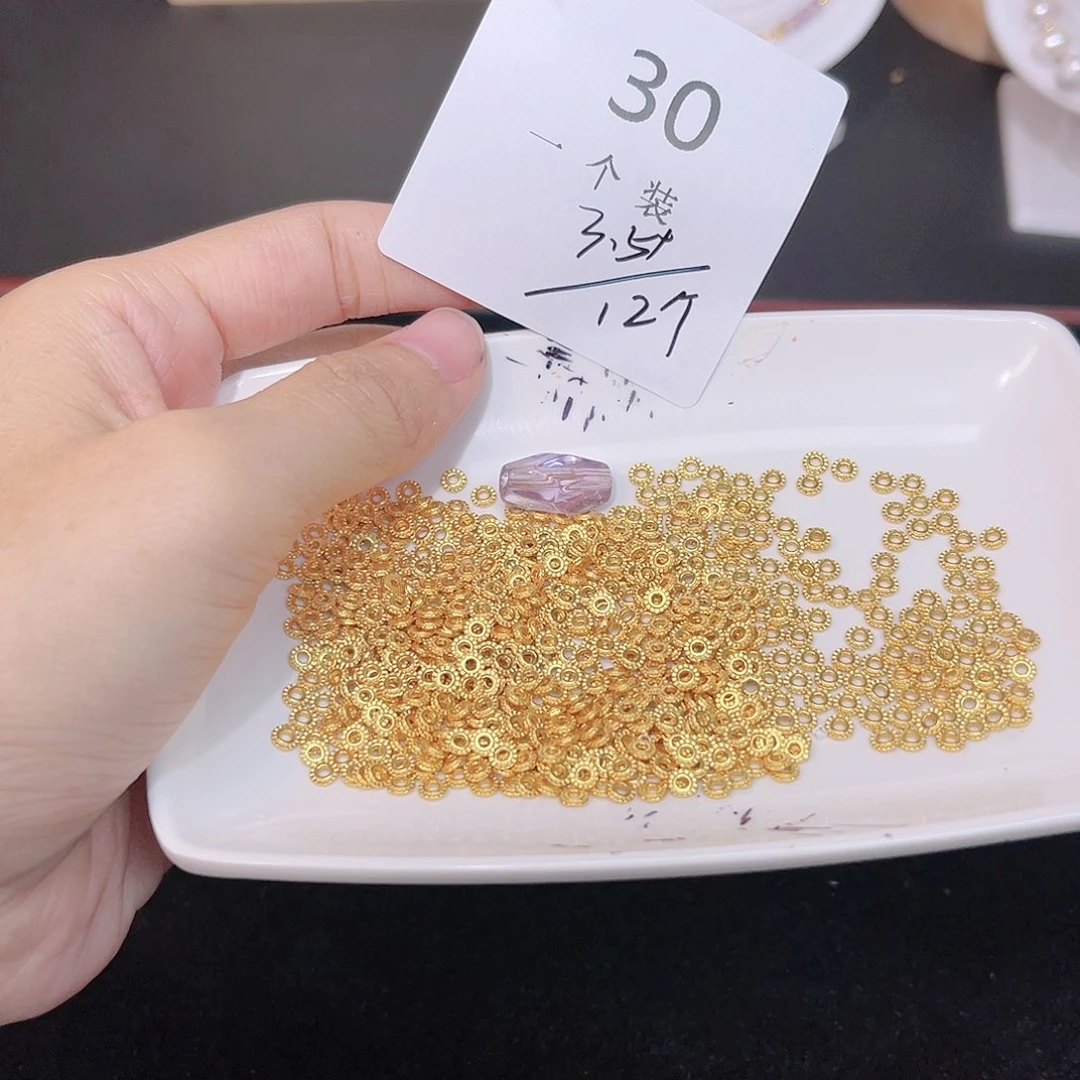 紫晶珠宝半成品银S925镀金镶嵌30