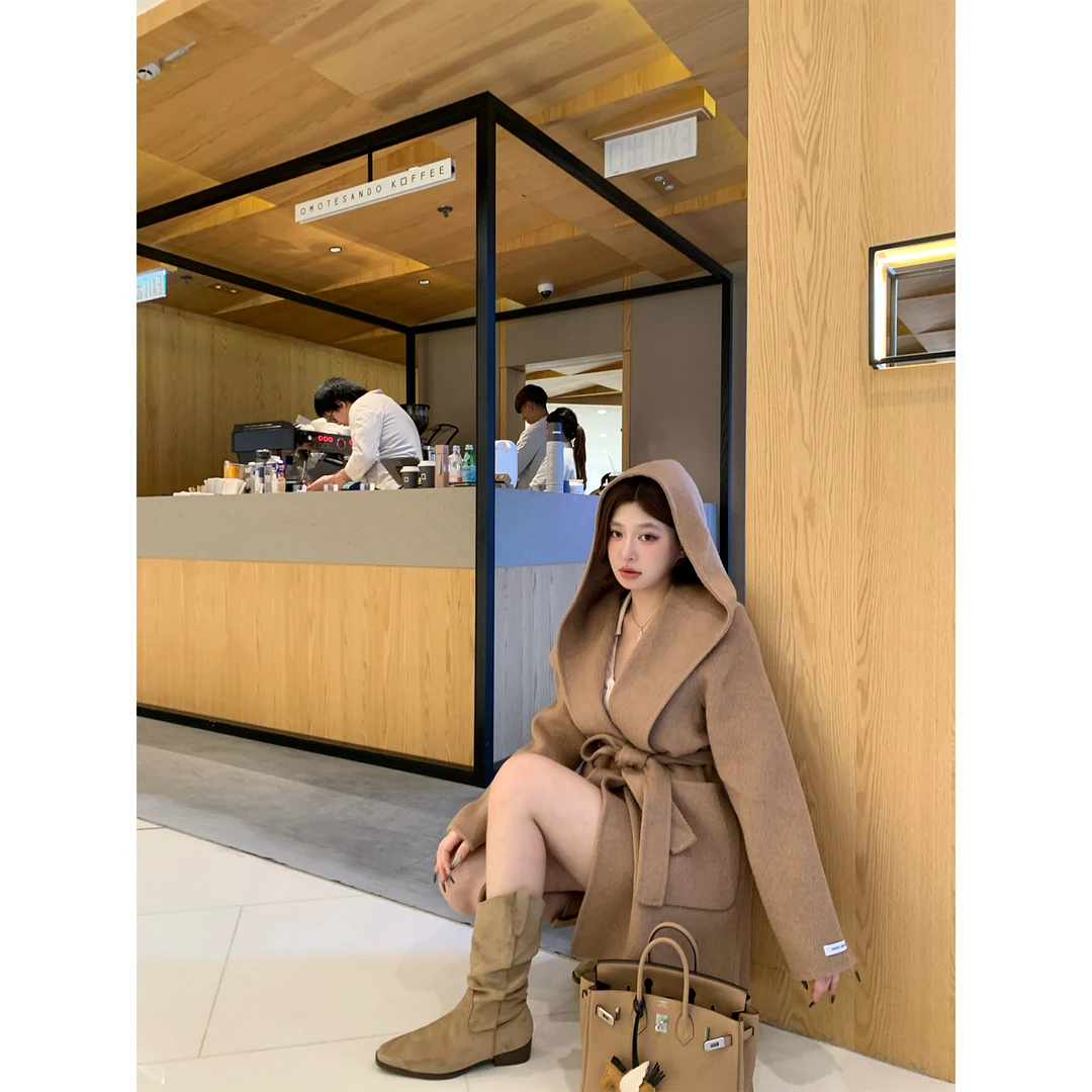 周白子 9/8 20:00 新品【曼哈顿日落】100羊毛毛呢大衣外套ZTNS0040