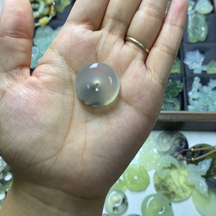 未镶嵌蛇纹石玉岫玉平安扣