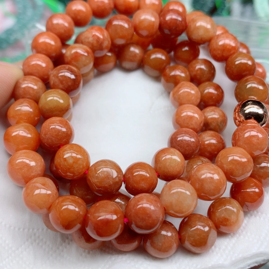 翡翠未镶嵌项链珠珠