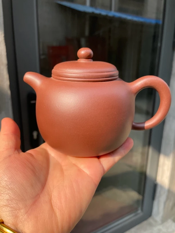 宜兴原矿紫砂壶，鲍尊壶，底槽清泥，半手工制作，容量350c