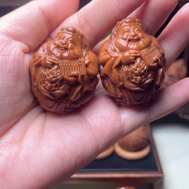 吊坠橄榄核龙财手球3.5