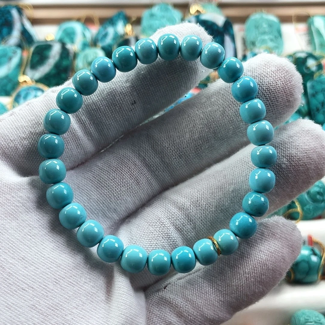 绿松石未镶嵌车挂尺寸6.8