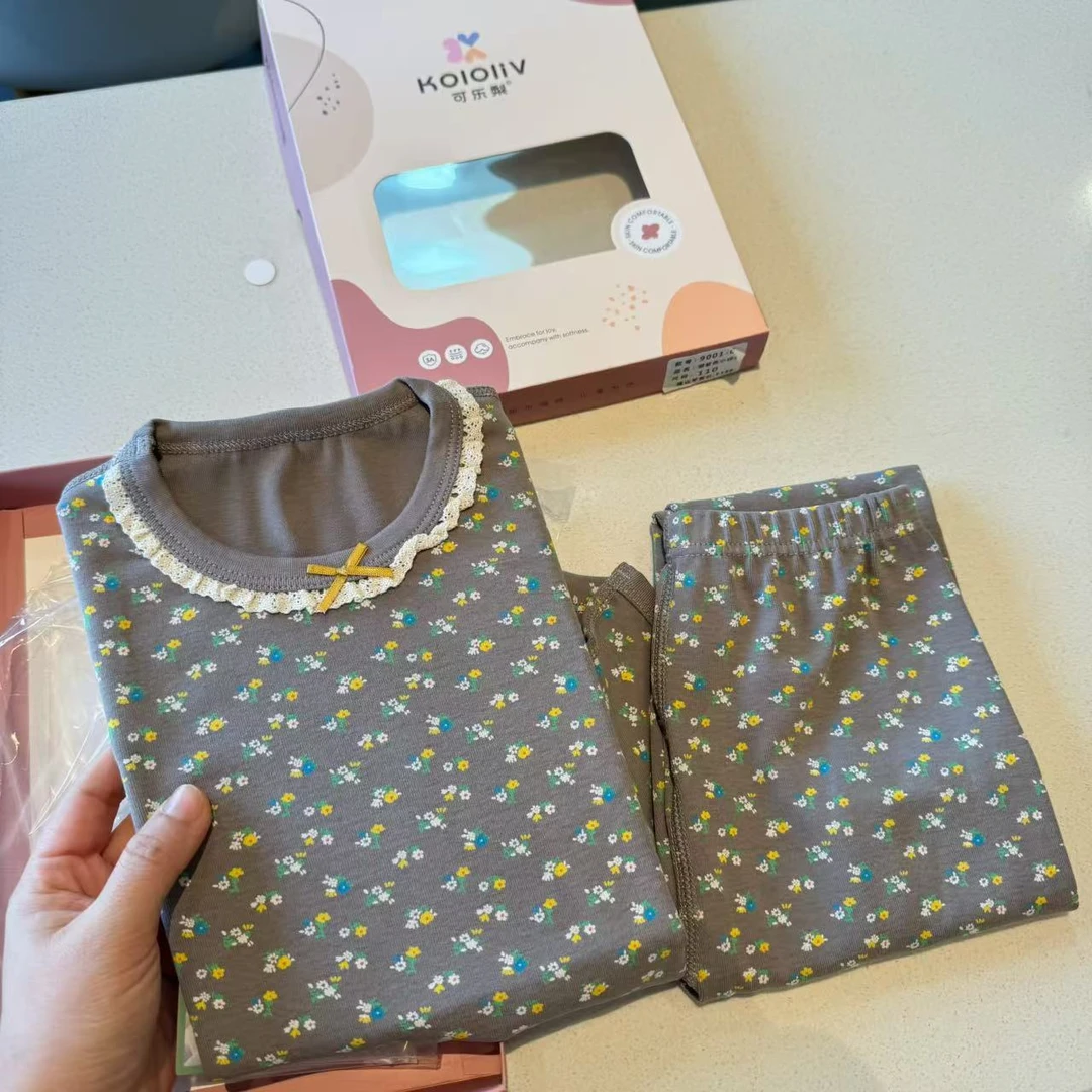 泡妈童装  2024秋季儿童男童女童冬季家居服9001-09