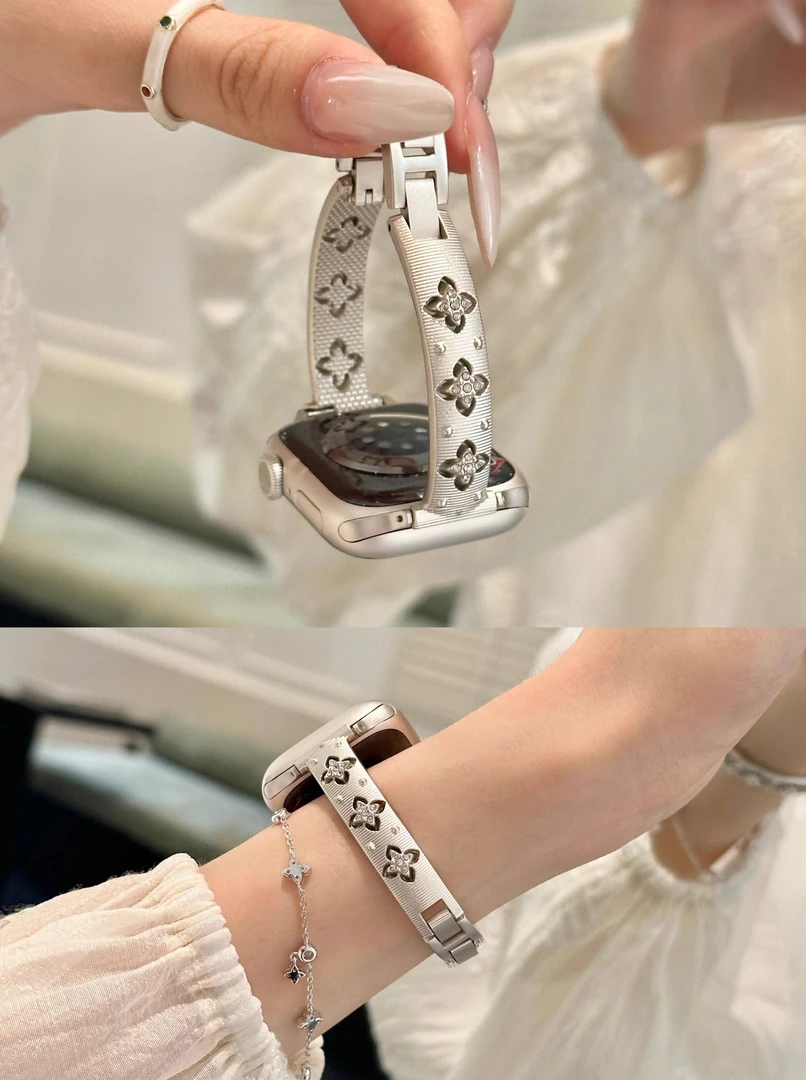 布契拉提手镯金属表带细款适用iwatch10代苹果手表AppleWatch87se