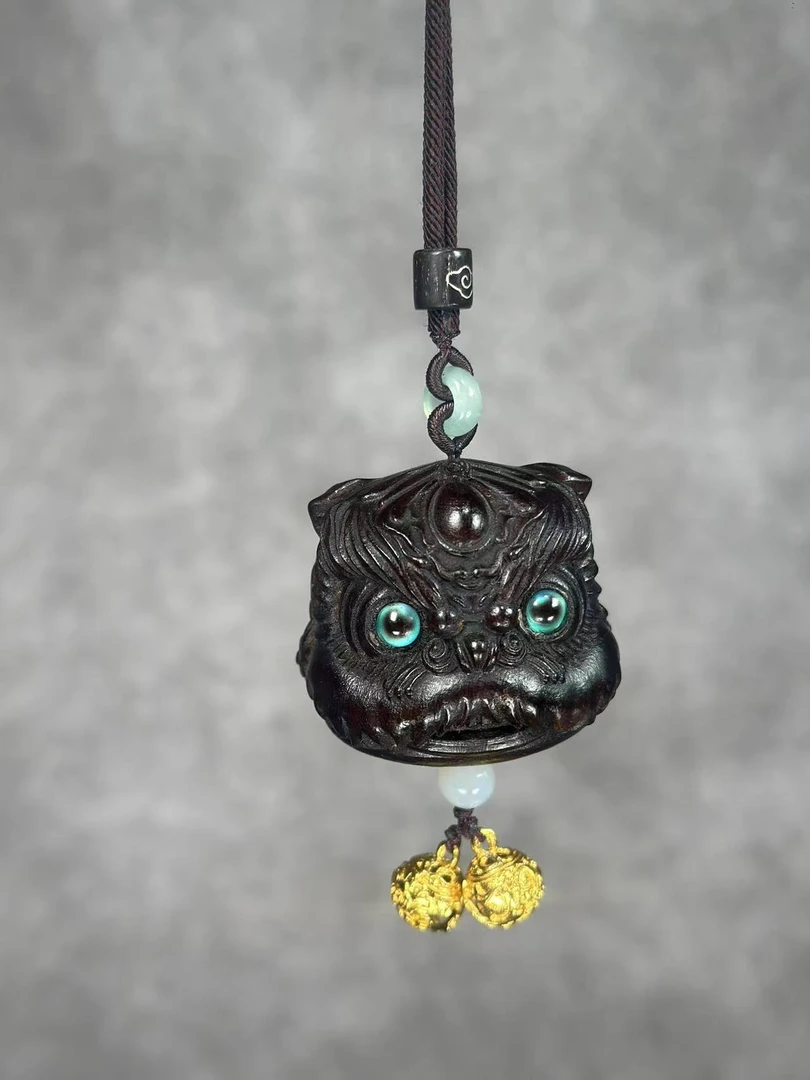 醒狮带铃铛）赠送手把绳手把件正区精工原木