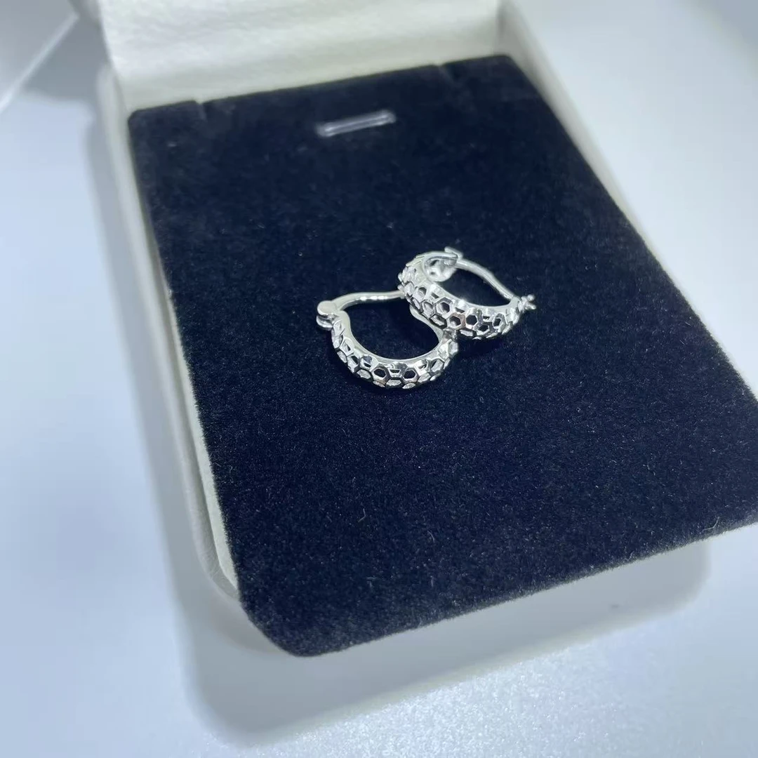 PT950 铂金耳饰 轻奢耳扣 内径约12mm宽约4.2mm S 01275