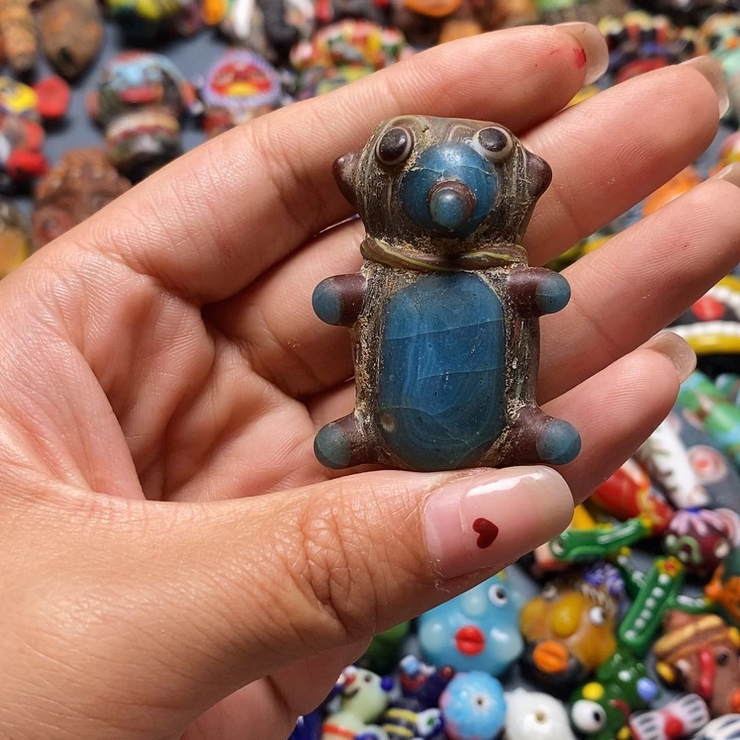 琉璃项链印度尼西亚复古小熊