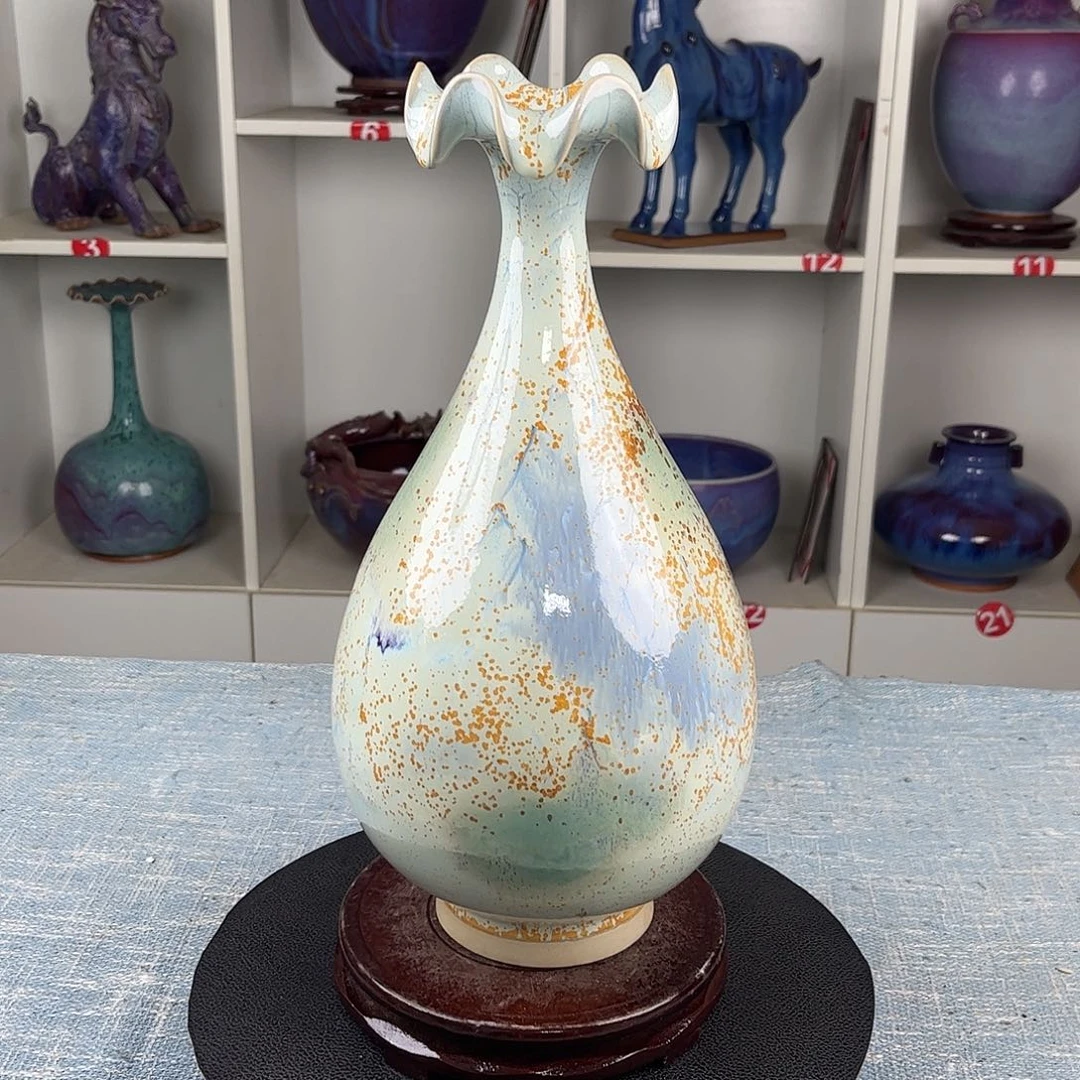 瓷片荷口玉壶春金玉满堂无礼盒